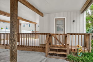First Floor Entry and Covered Deck