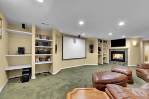 Media Center with Accent Lighting