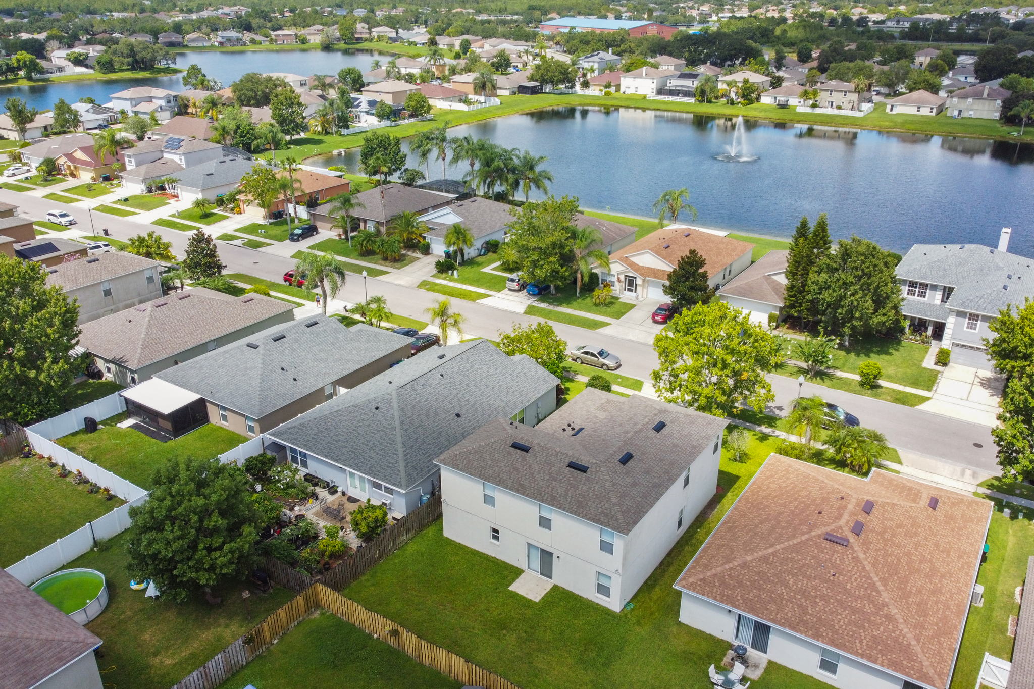 Aerial view of backyard-prior to ext. repaint