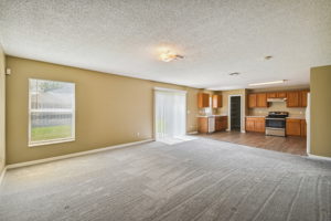 Family room is open to huge kitchen