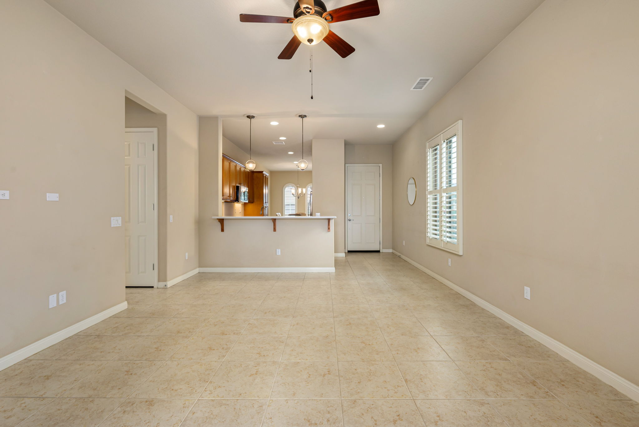 Great room to kitchen