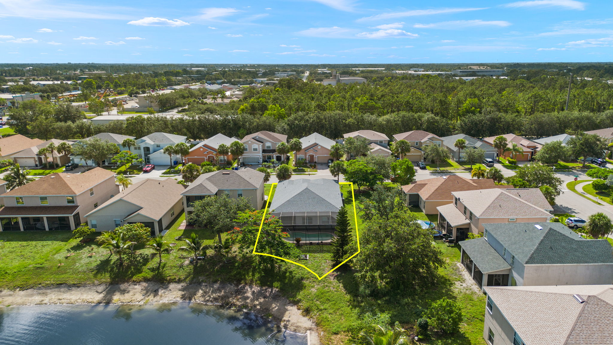 Aerial Rear Exterior - lot lines