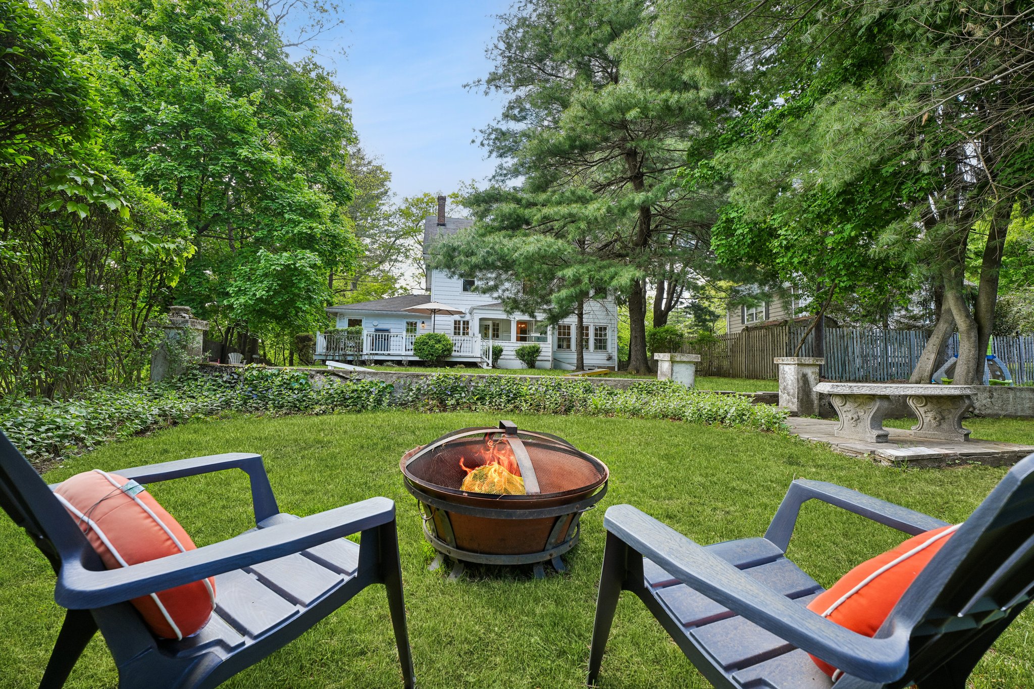 Gardens, summer dinners, fireflies… there’s room for all of it here.