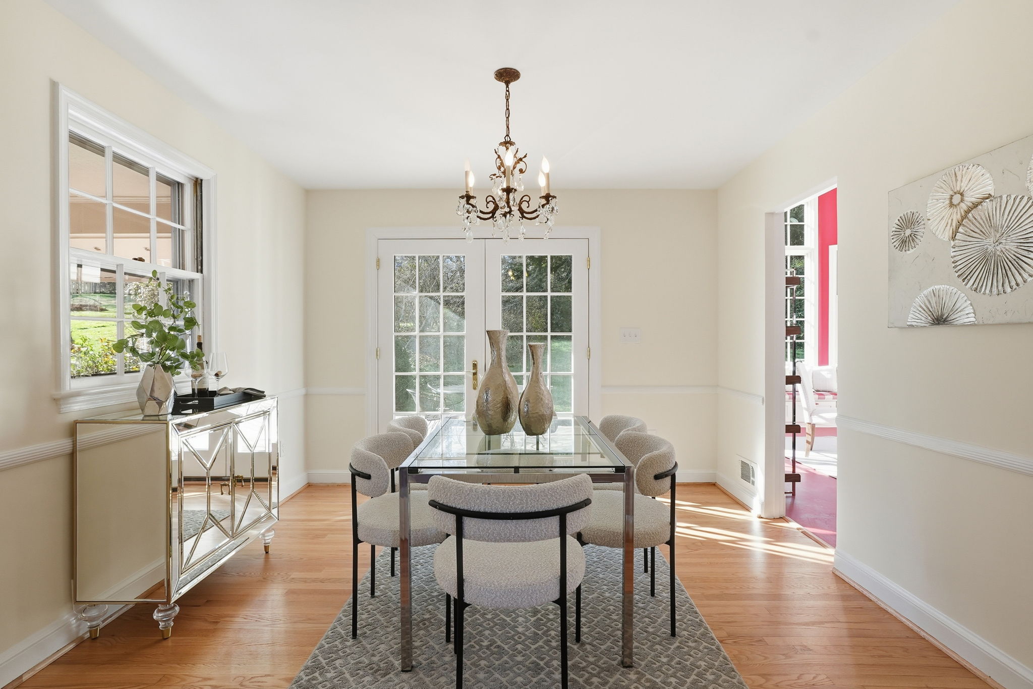 Dining Room with French Doors to Deck