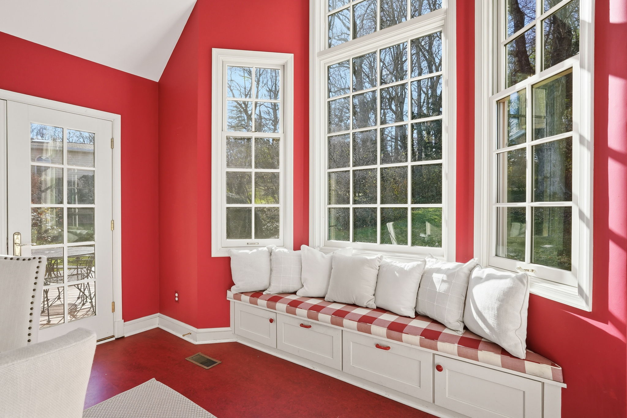 Picture Window and French Doors Leading to  Private Yard