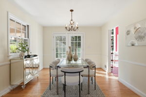 Dining Room with French Doors to Deck