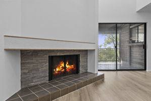 Cozy fireplace for the cool winter evenings.