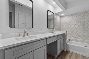 Primary bathroom on main level.