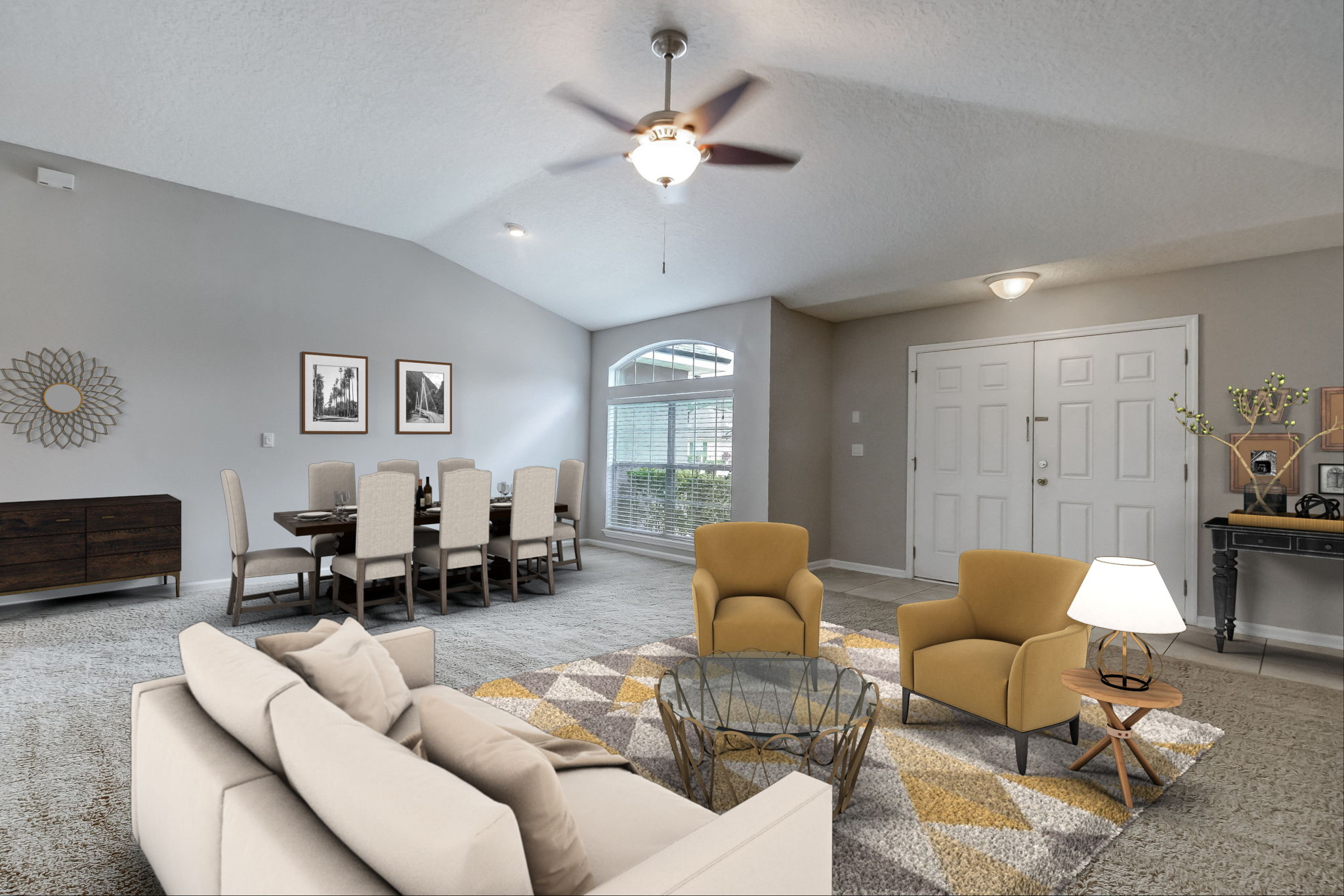 Virtually Staged Living/Dining