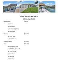 Exterior Upgrades List
