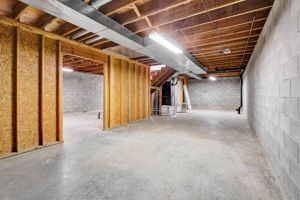 9’ Ceilings in Basement