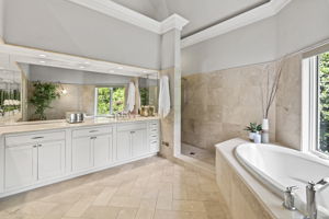 Primary Bath w/Walk-in Shower & Dual Vanities