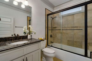 ... and, all guest bedrooms are ensuite with finely appointed fixtures, granite vanities and glass shower doors.