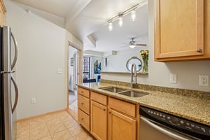 Kitchen with garbage disposal