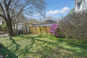 Large fenced back yard