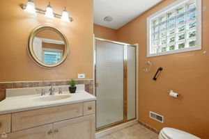 Separate standing shower