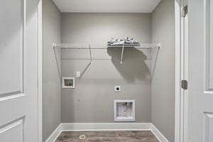 Dedicated laundry room adds convenience and functionality
