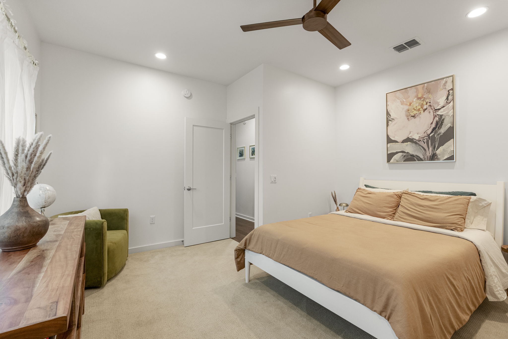 Guest bedroom 2 feels like it's in it's own private nook of the home.
