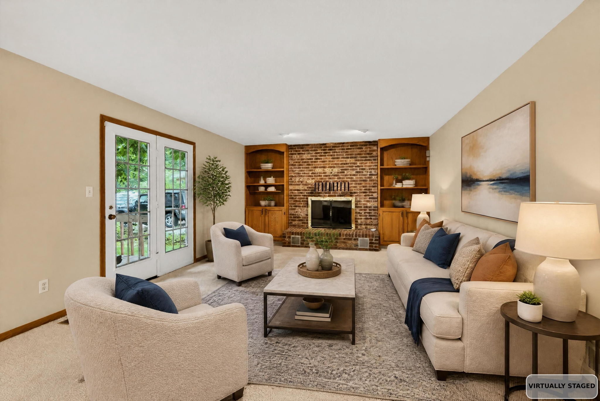 Family Room Virtually Staged