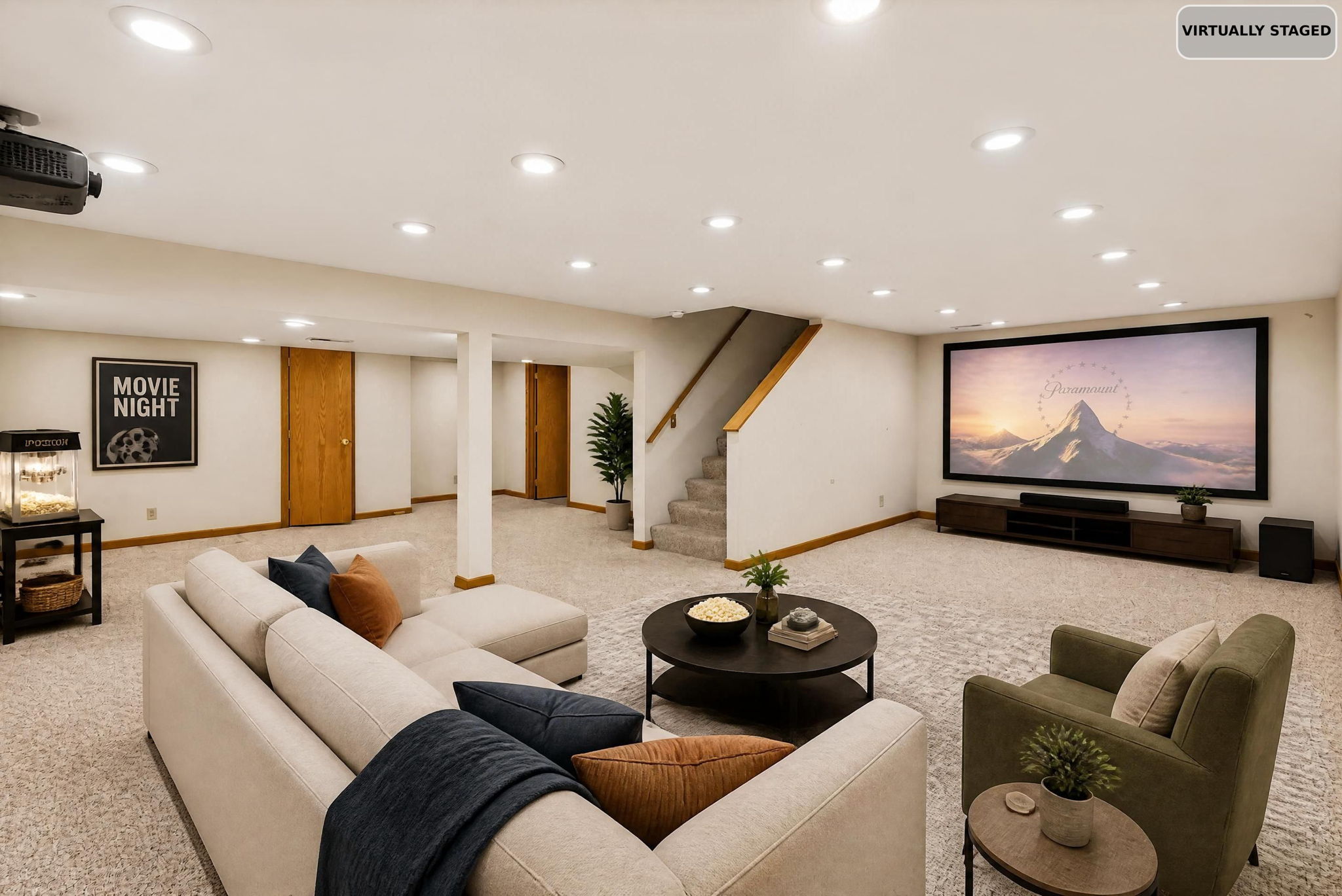 Lower Level Virtually Staged 1