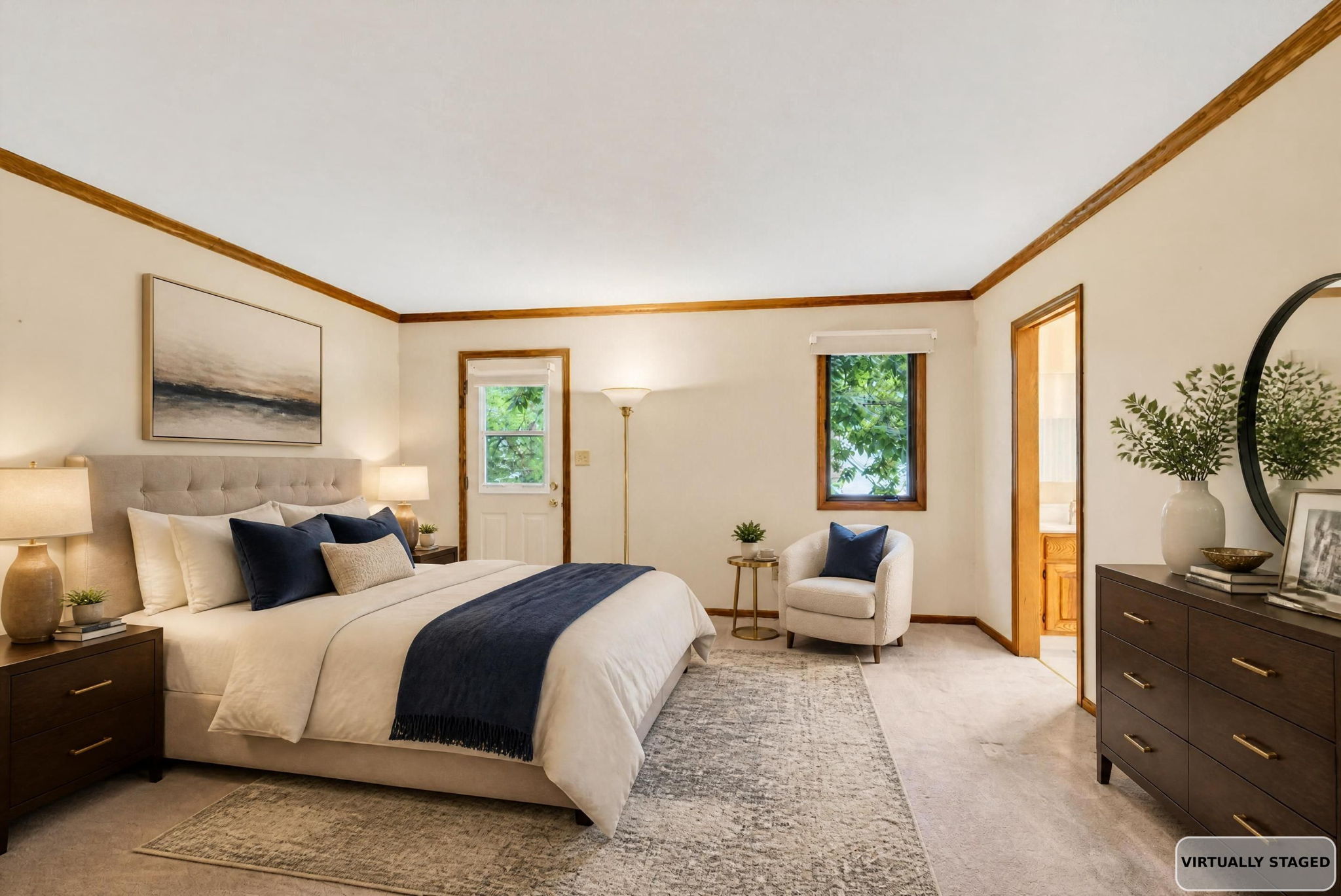 Primary Bedroom Virtually Staged