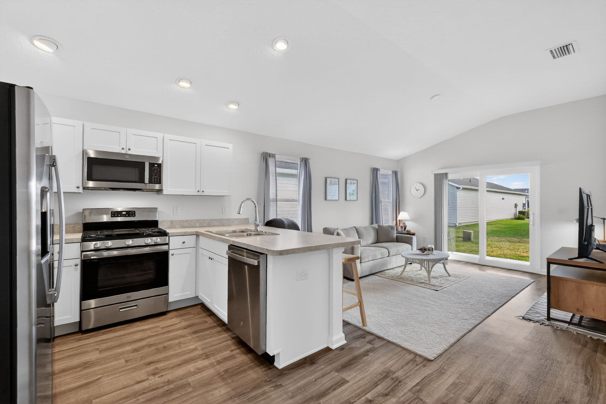 Kitchen and Living Room