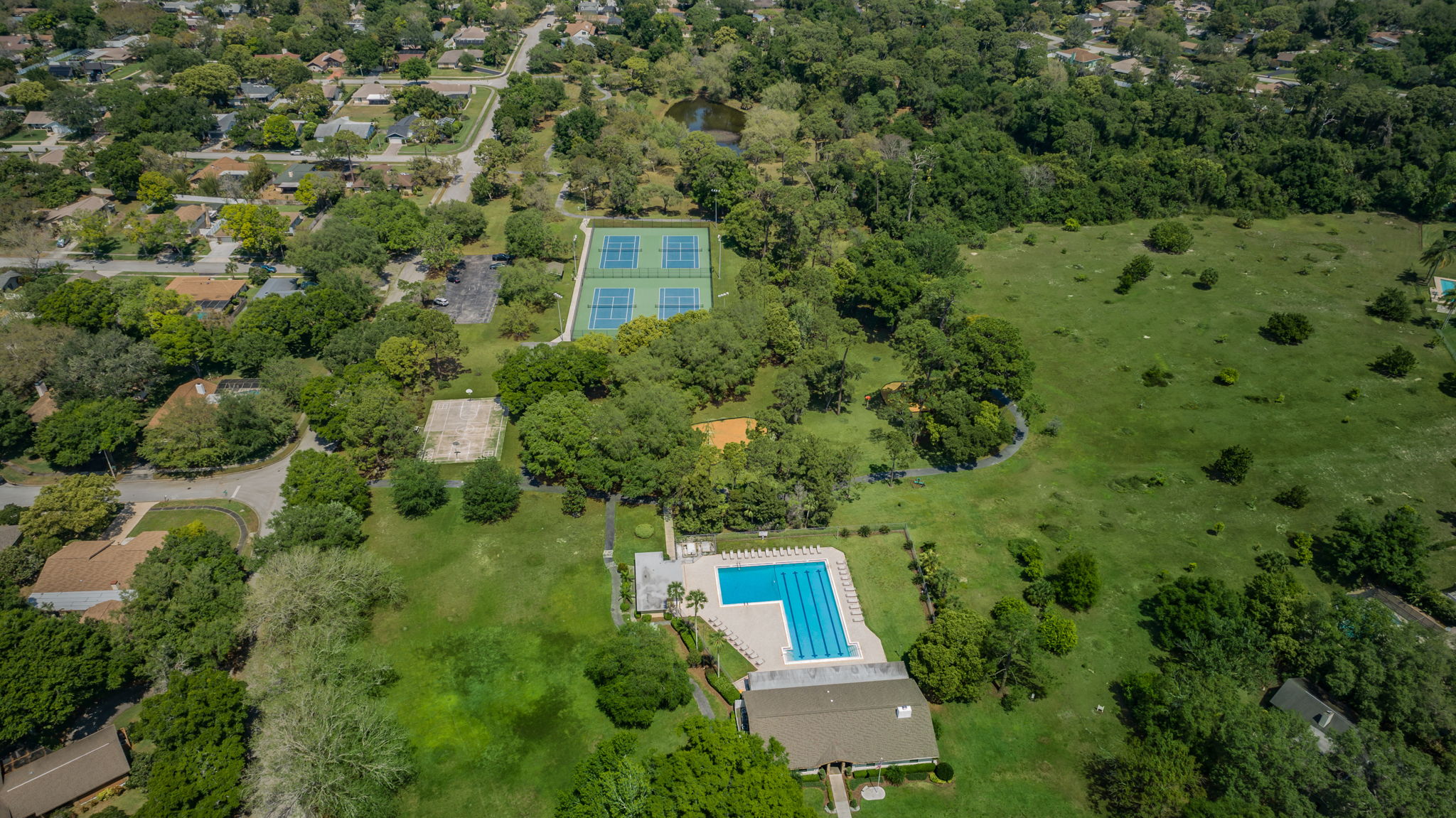 14-Pool, Tennis and Basketball Court