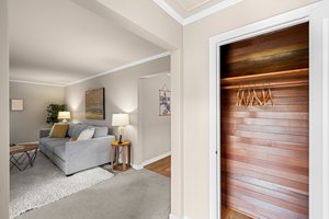 As you enter...cedar lined closets throughout