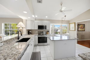 Kitchen with granite counter tops