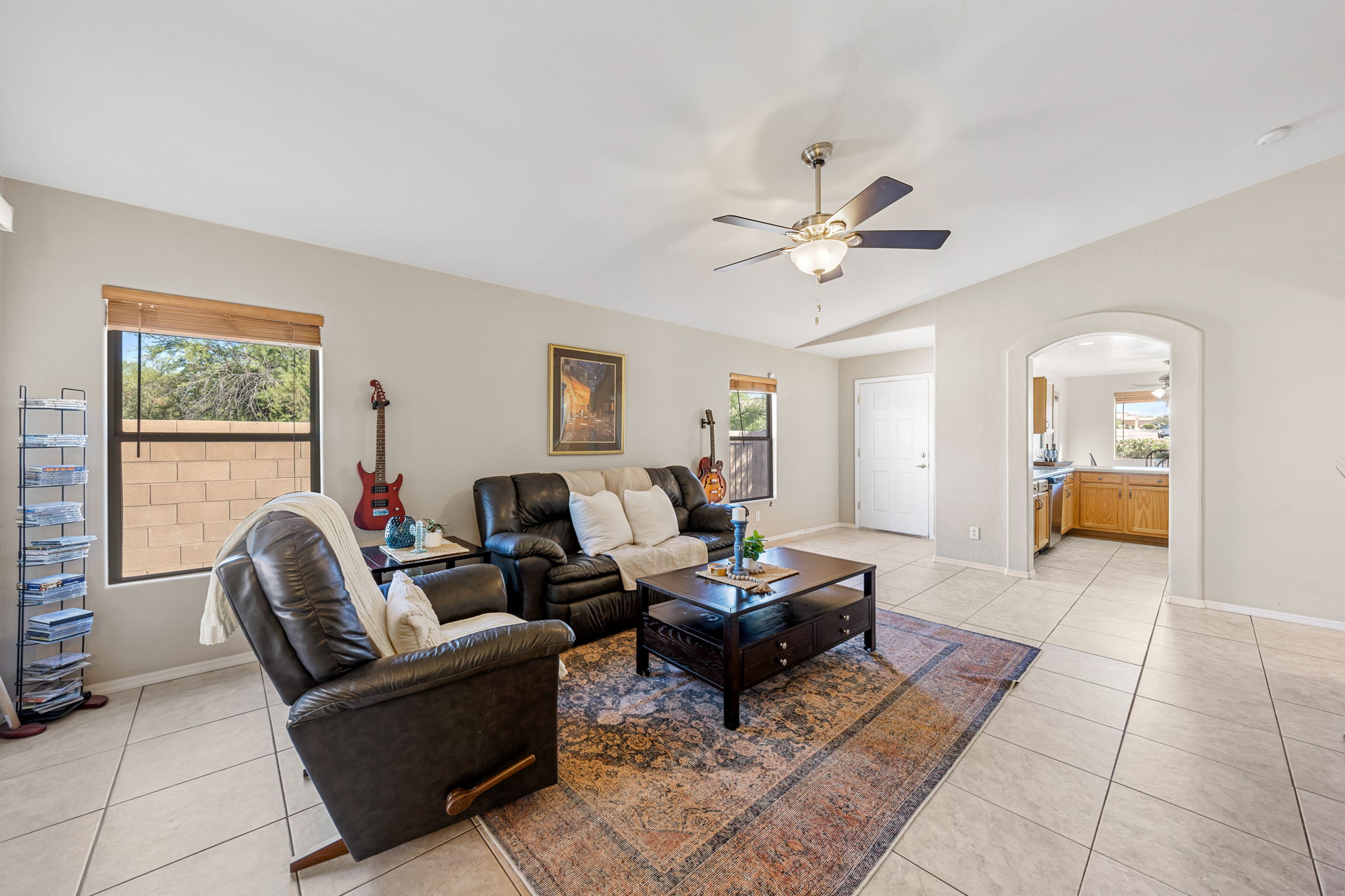 Living Room. View to front door and kitchen