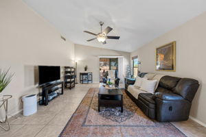 Living Room with vaulted ceiling