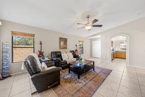 Living Room. View to front door and kitchen