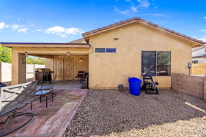 Covered and open patio