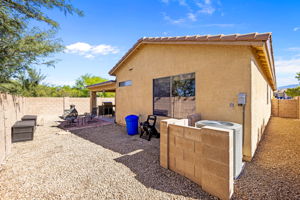 Back and Side Yards with Block Wall