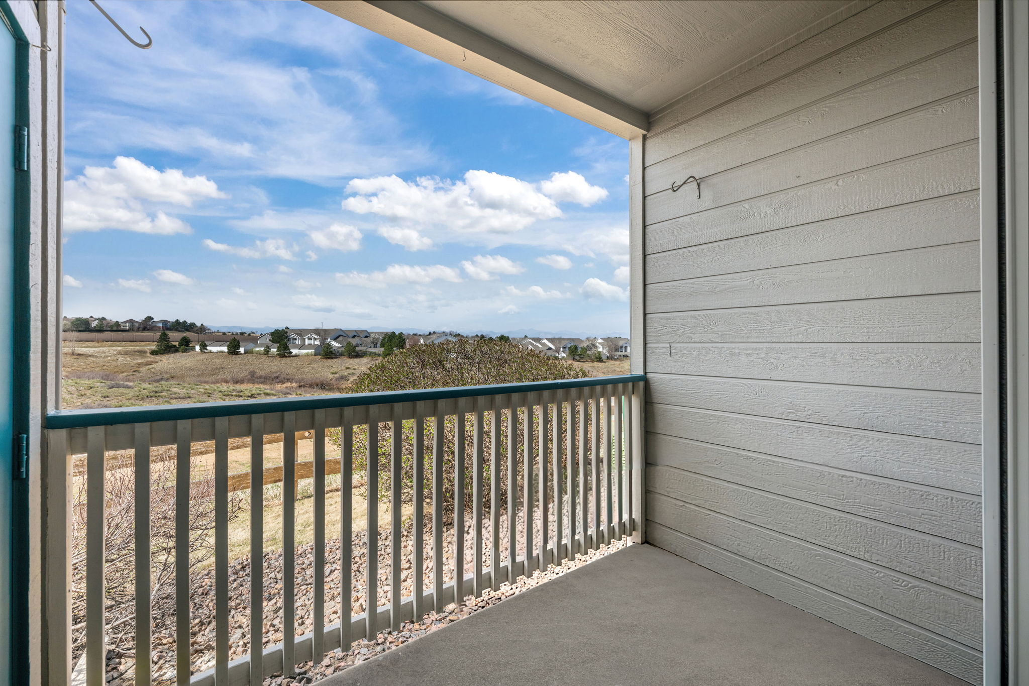 Covered patio with views - not virtually staged