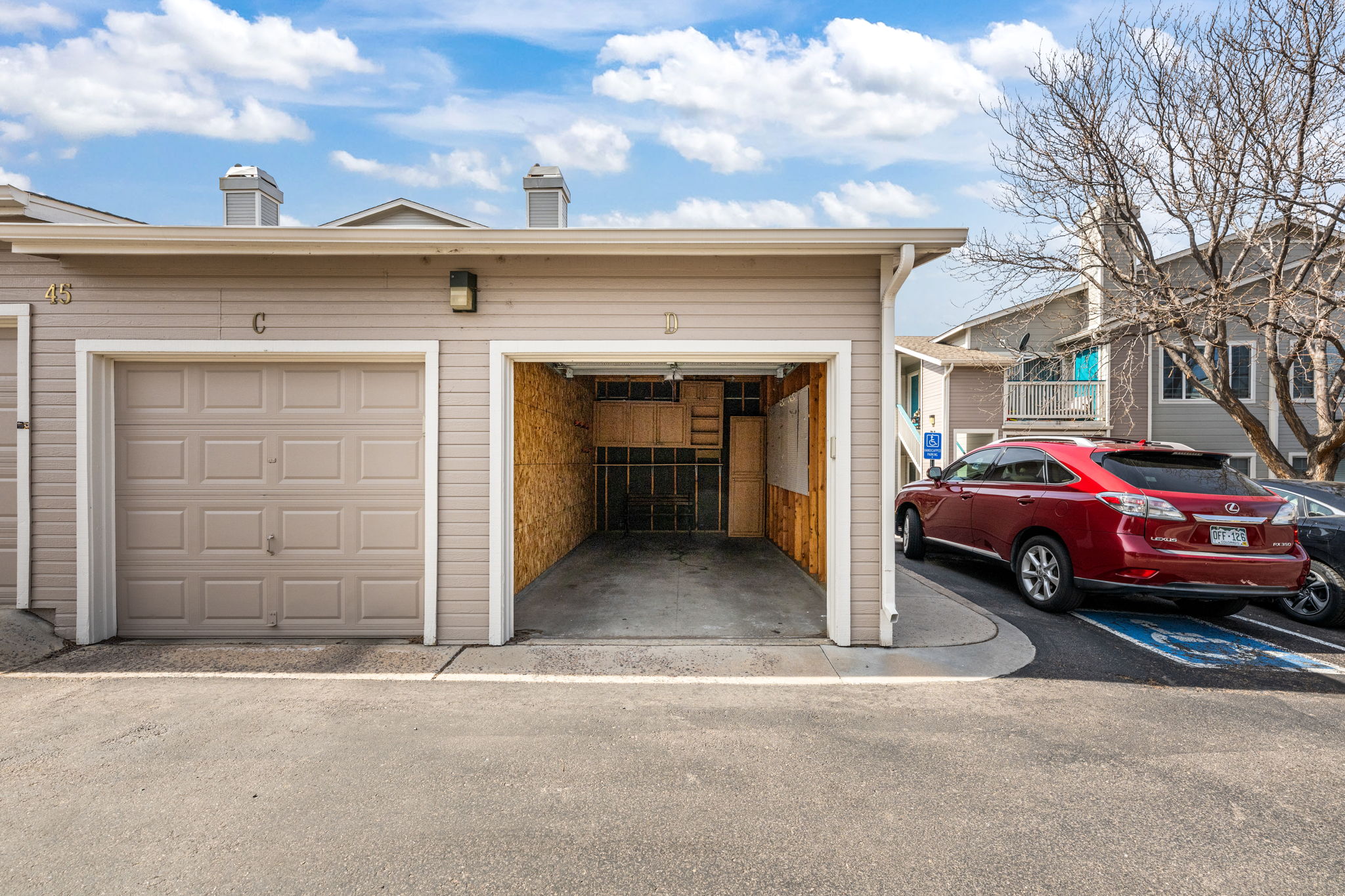 Closest 1 car detached garage, short stroll from the condo with extra storage