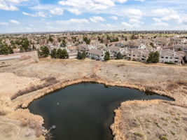 View of pond looking north to downtown buildings
