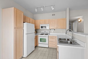 All appliances included, easy-care tile floors