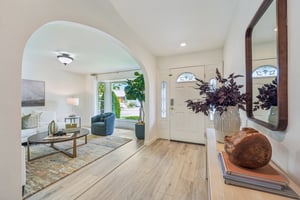 Front Entry Way & Living Room