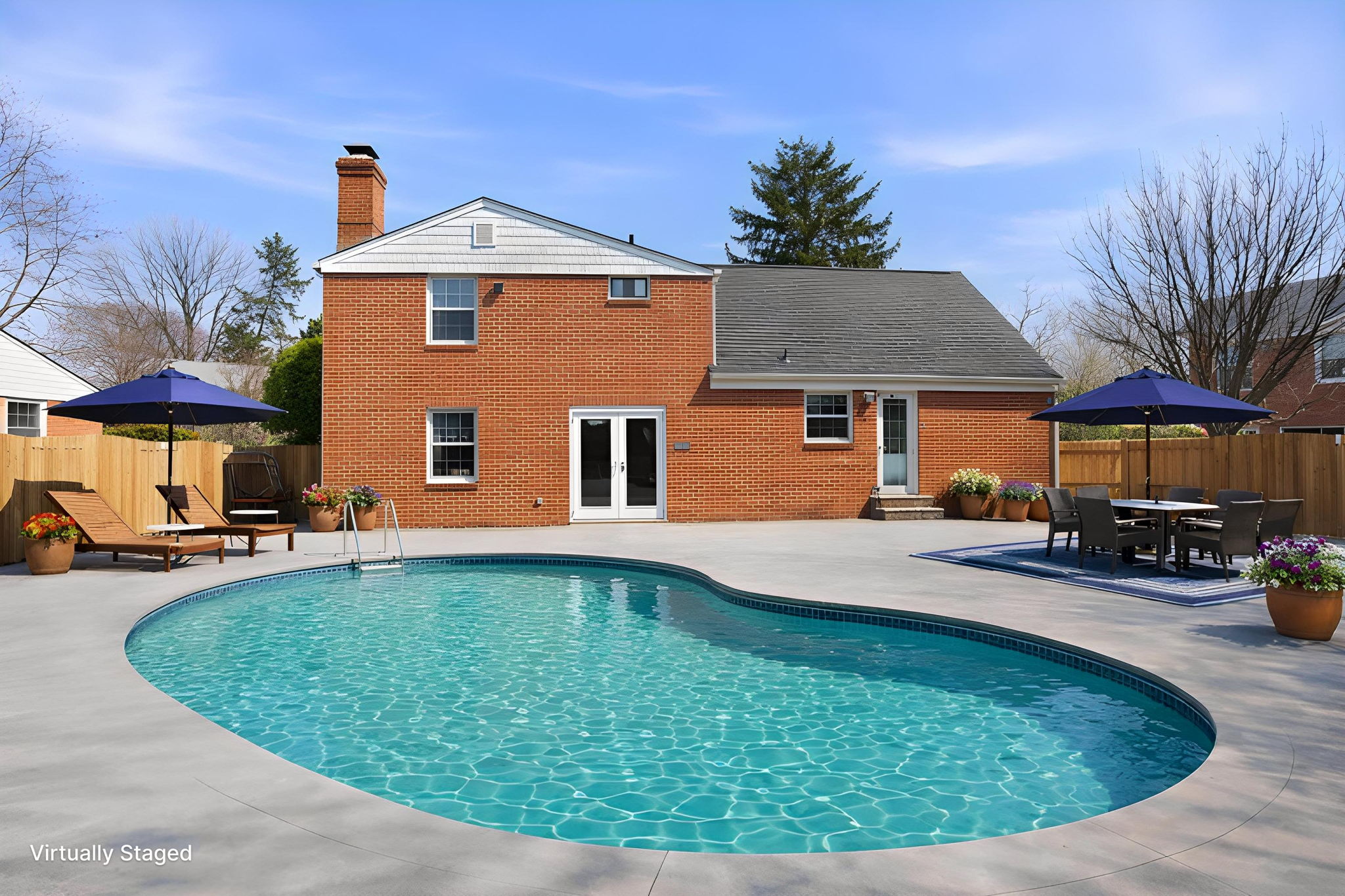 Rear Exterior W/ Heated Pool