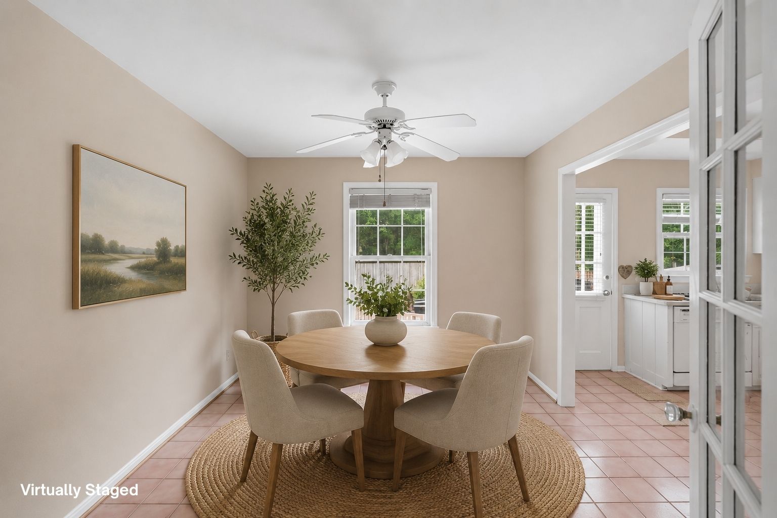 Breakfast Room w/ Double Doors to Living  Room