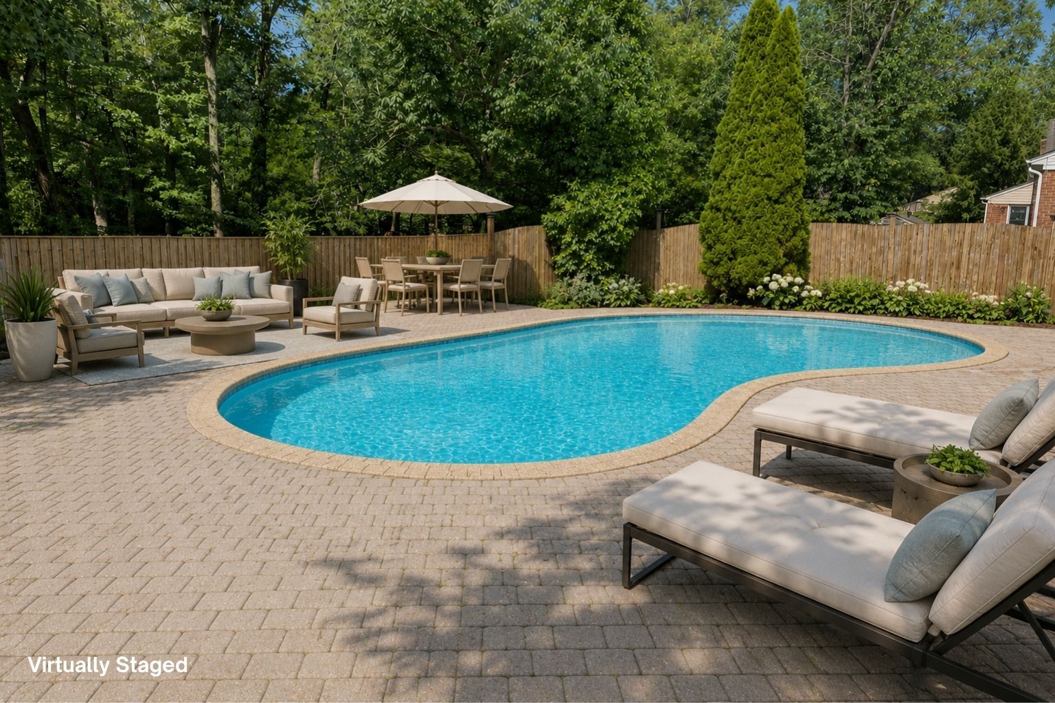 Rear Patio W/ Heated Pool