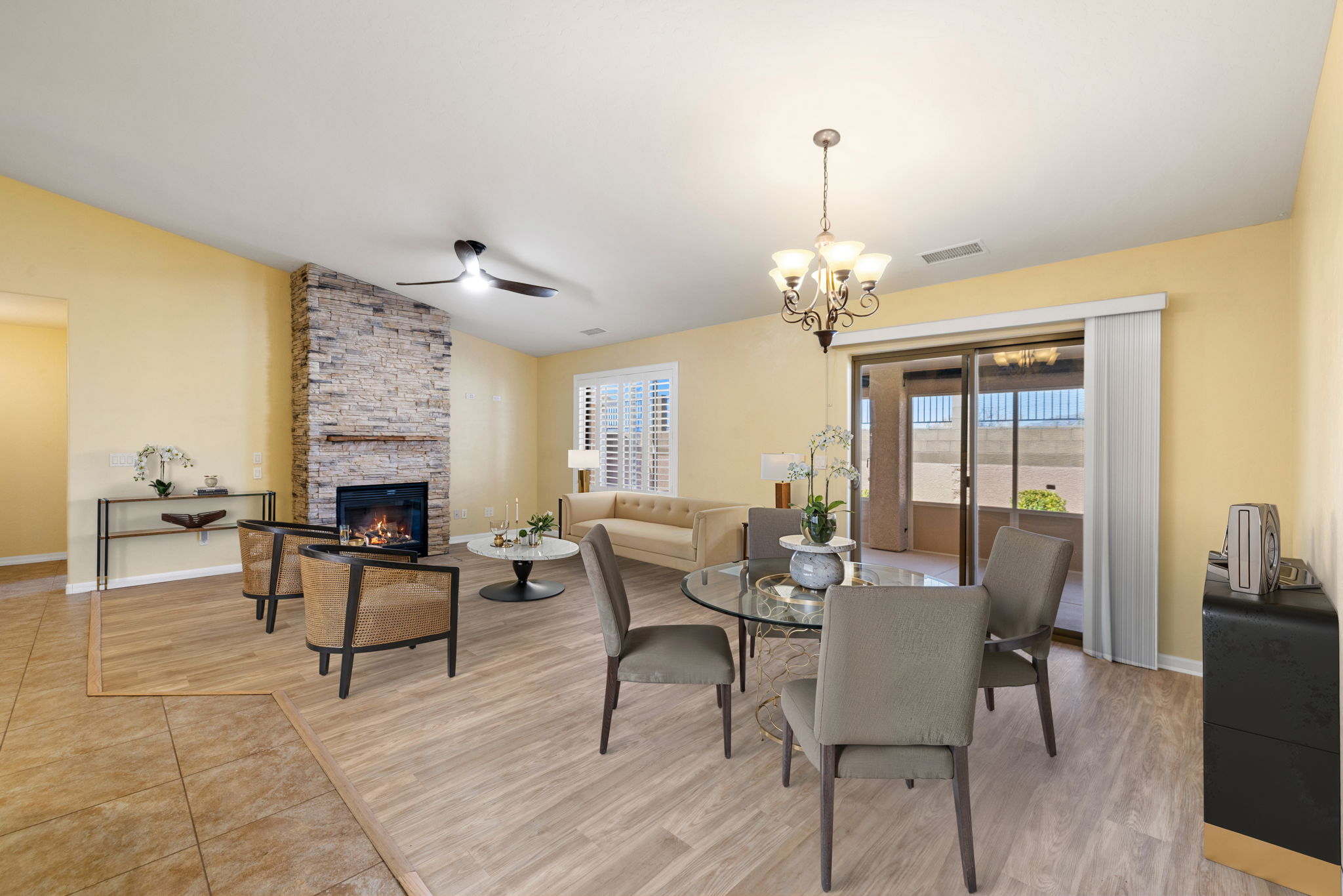Dining Room to Family Room VS