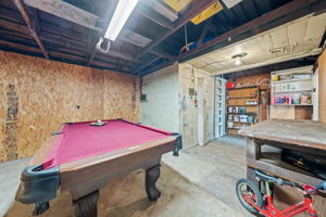 Garage with pool table