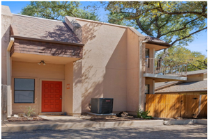 Front-facing view (showing privacy fenced patio area)