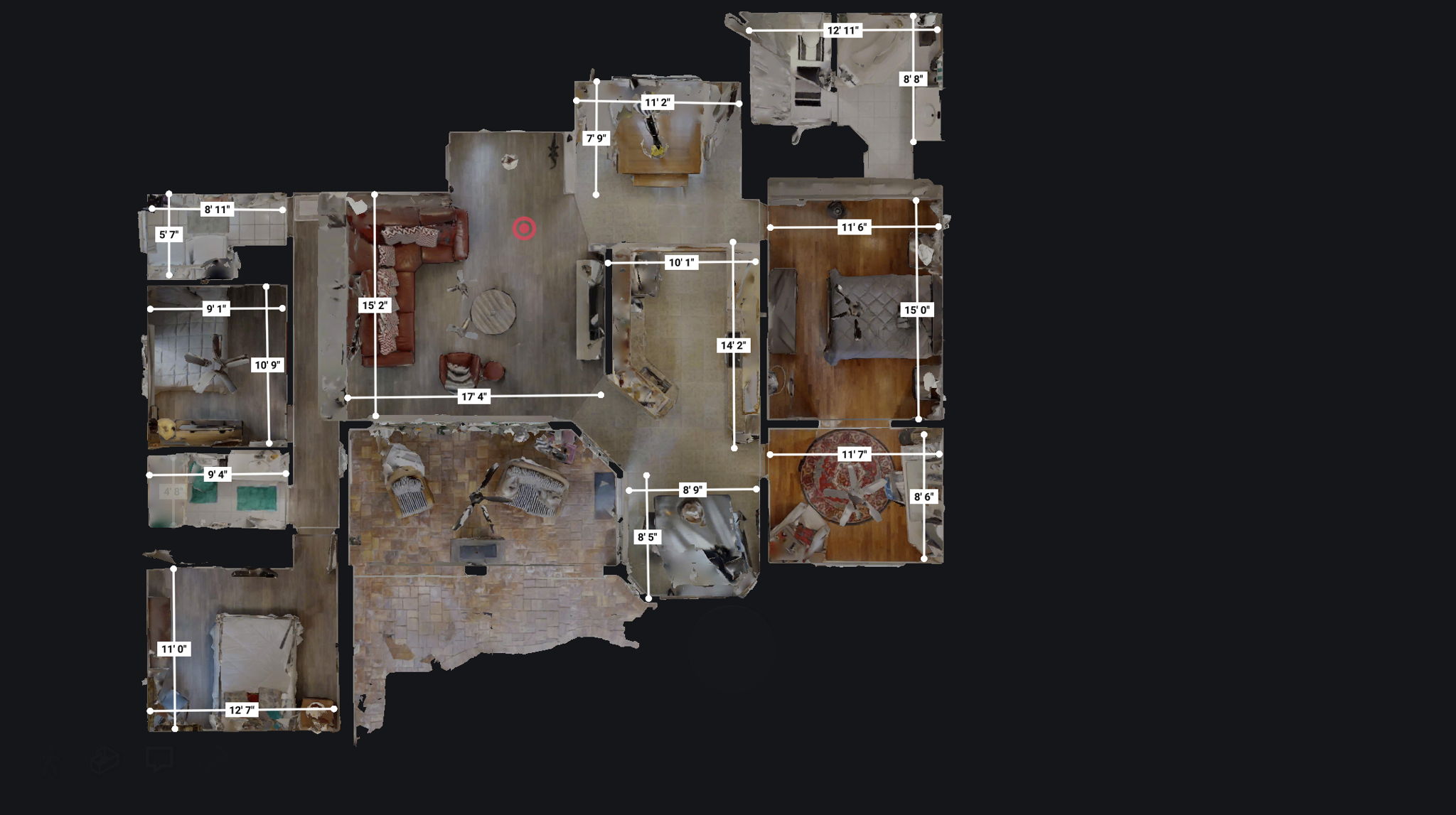 Room Measurements - 8420 Bessemer Ave