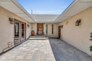 Courtyard in front of house