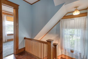 2nd Floor Landing. Access to the 3rd Floor can be via the Blue Rug Room or by the Back Staircase.