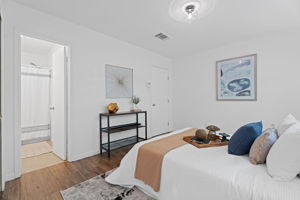 Primary bedroom with full en suite bath