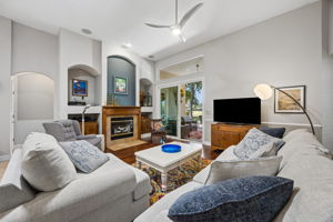 Spacious open-concept family room